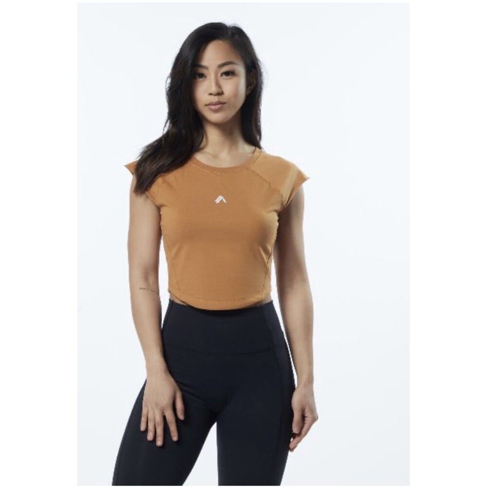 Alphalete Women’s Velocity SS Crop - Chestnut, Size Small